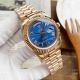 Copy Rolex Datejust 40mm Watches Black Dial Rose Gold Presidential Strap (2)_th.jpg